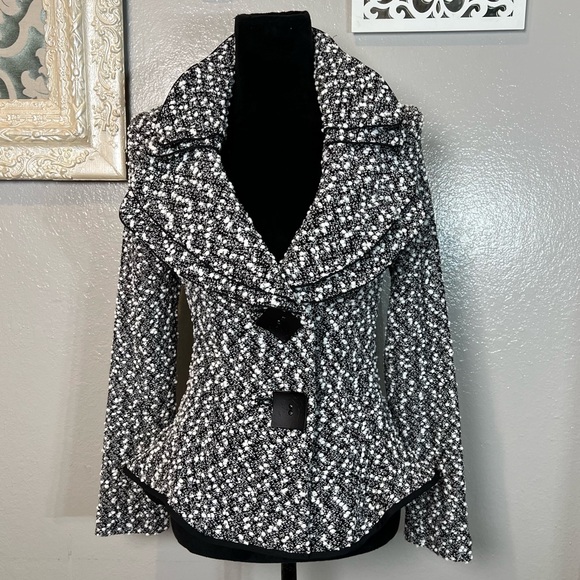 design today’s by song & sung Jackets & Blazers - Stylish Black and White Women's Jacket